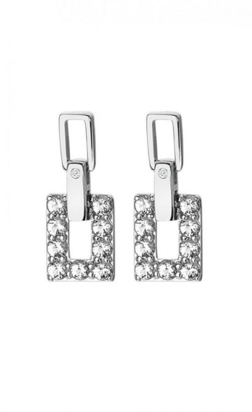 Hot Diamonds Moderné strieborné náušnice s diamantmi a topazmi Echo DE716