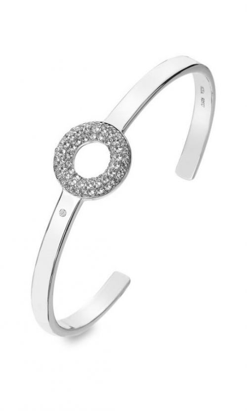 Hot Diamonds Trblietavý strieborný náramok s diamantom a topásami Forever DC176