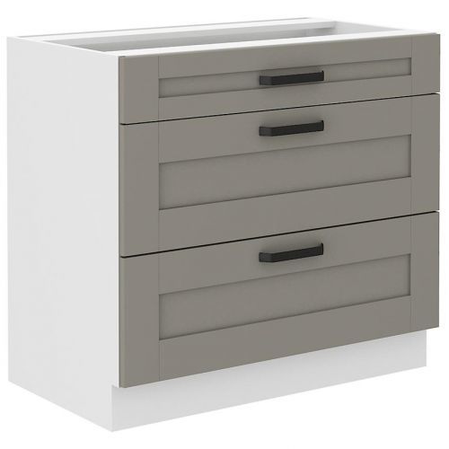 Kuchynská skrinka Luna claygrey/biela 80D 3S BB