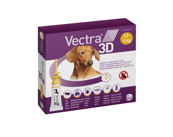 Vectra 3D Spot-on pre psy XS (1,5 - 4 kg) 3 x 0.8 ml