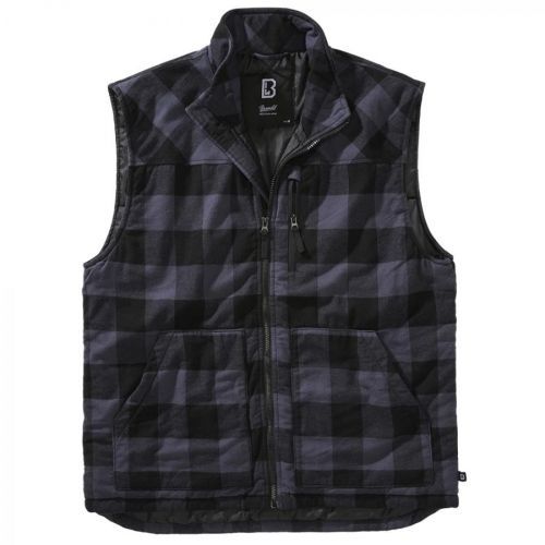 Vesta Brandit Lumber Vest - sivá-čierna, S