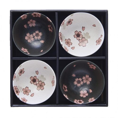 Set misiek BLACK & WHITE WITH PINK SAKURA MIJ 200 ml 4 ks