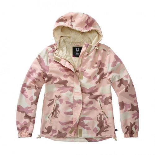 Bunda Brandit Ladies Summer Windbreaker Frontzip - pink-camo, 5XL