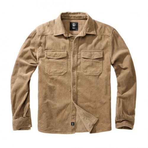 Košeľa Brandit Corduroy Classic 1/1 - béžová, XL
