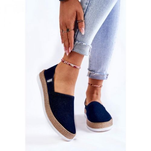 Women's Sneakers Slip On Big Star KK276009 Navy blue