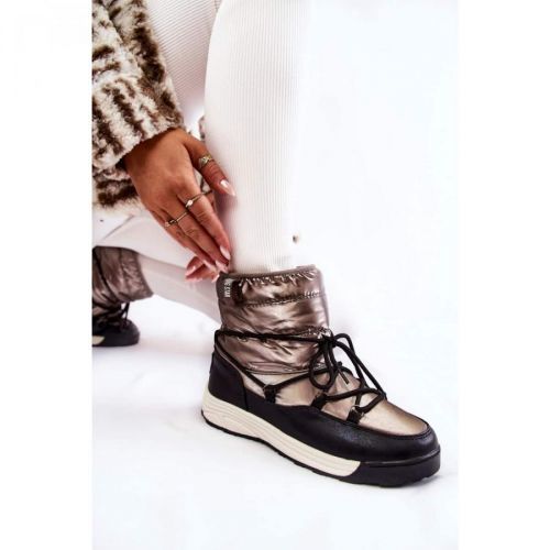 Women's snow boots Memory Foam Big Star KK274275 Silver-Black
