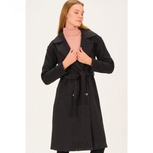 Z6765 DEWBERRY LADIES COAT-ANTHRACITE