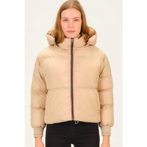 Z6650 DEWBERRY LADIES BOTTLE COAT-LIGHT BEIGE