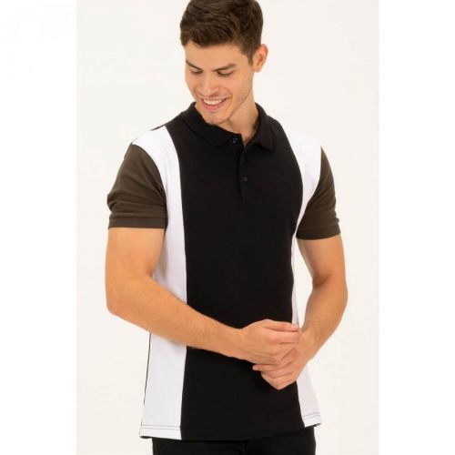 T8596 DEWBERRY MENS TSHIRT-BLACK