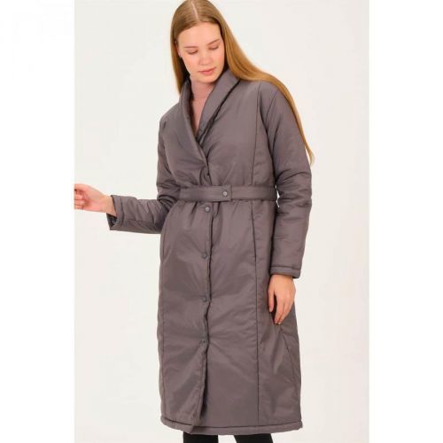 Z6688 DEWBERRY LADIES COAT-OUTDOOR ANTHRACITE