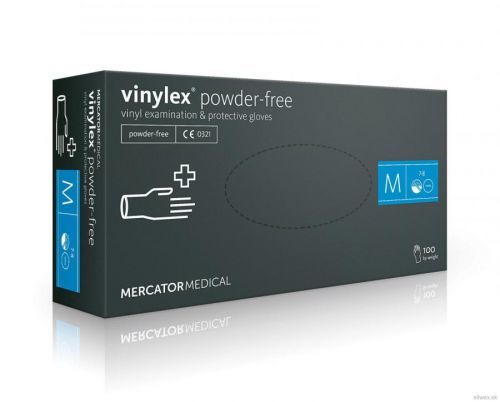 VINYLEX POWDER FREE - Vinylové rukavice (bez púdru) biele, 100 ks, M