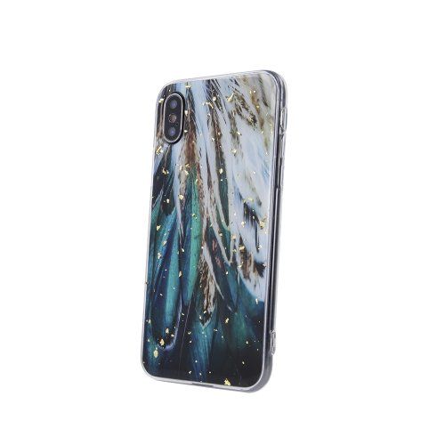 Gold Glam case for Samsung Galaxy A71 feathers