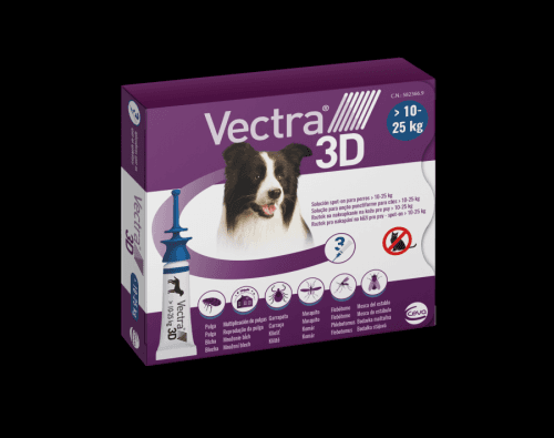 Vectra 3D spot-on pre psy M (10–25 kg) 3 x 3.6 ml