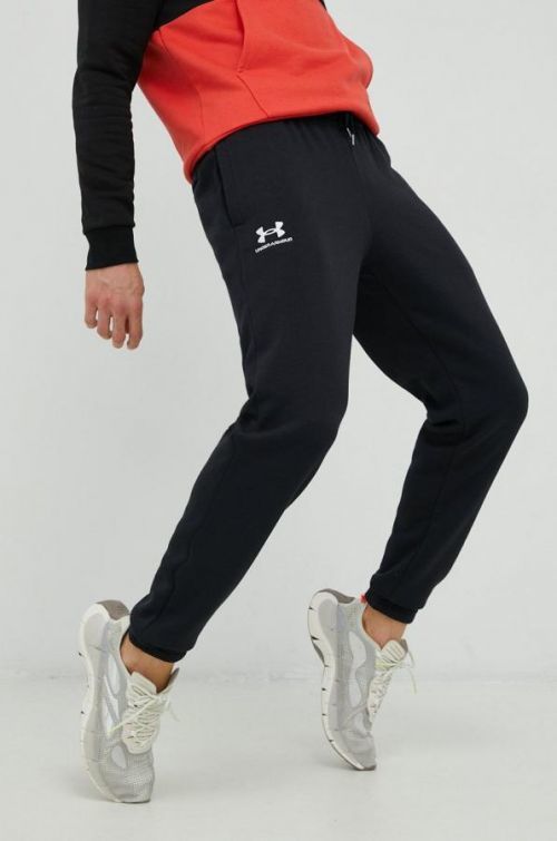 Tepláky Under Armour pánske, čierna farba, jednofarebné