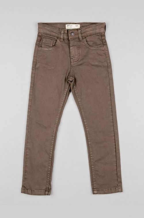 Detské nohavice zippy béžová farba, jednofarebné