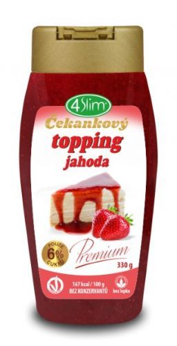 4Slim Čakankový topping jahoda 330 g