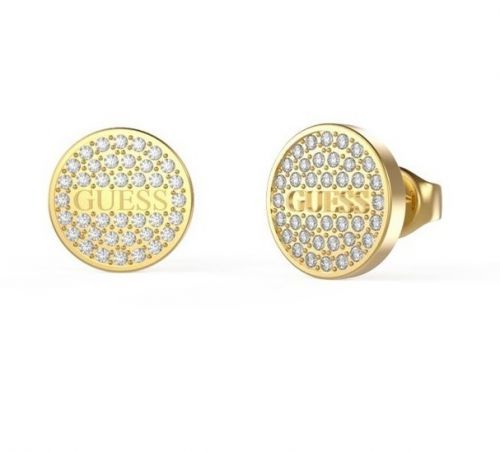 Guess Trblietavé pozlátené náušnice kôstky Studs Party JUBE02155JWYGT/U