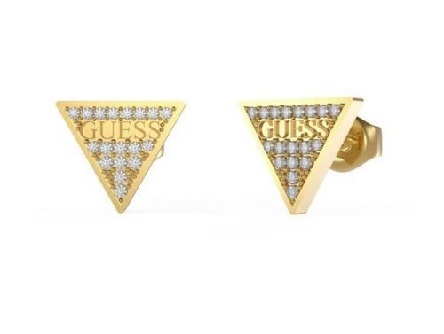 Guess Trblietavé pozlátené náušnice s kryštálmi Studs Party JUBE02156JWYGT/U