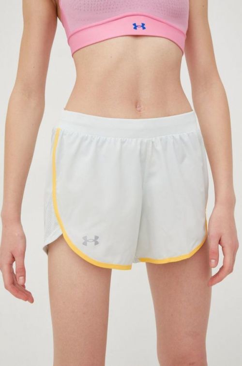 Bežecké šortky Under Armour Fly By Elite dámske, zelená farba, jednofarebné, stredne vysoký pás
