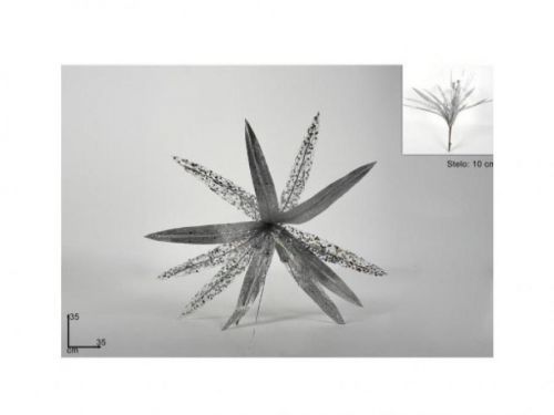 MAKRO - Vianočný kvet strieborný