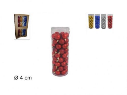 MAKRO - Gule vianočné 4cm 54ks rôzne farby