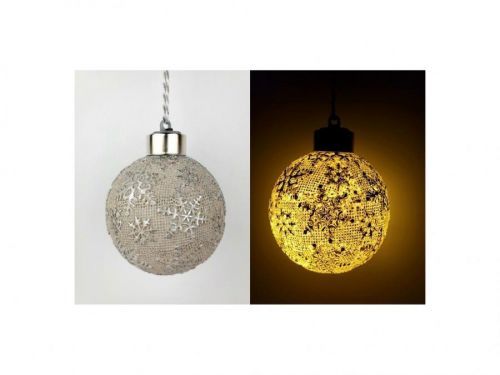 MAKRO - Guľa vianočná závesná LED