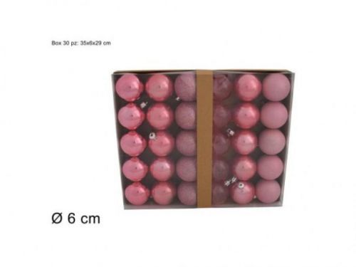 MAKRO - Gule vianočné 6cm 30ks