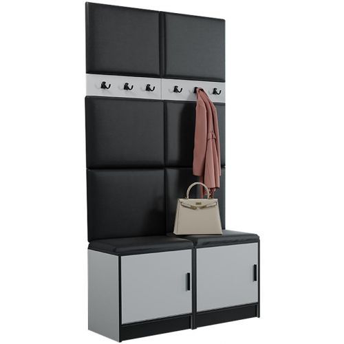 Predsieňový nábytok Roj 19 biela + Madryt 1100 ekokoža čierna