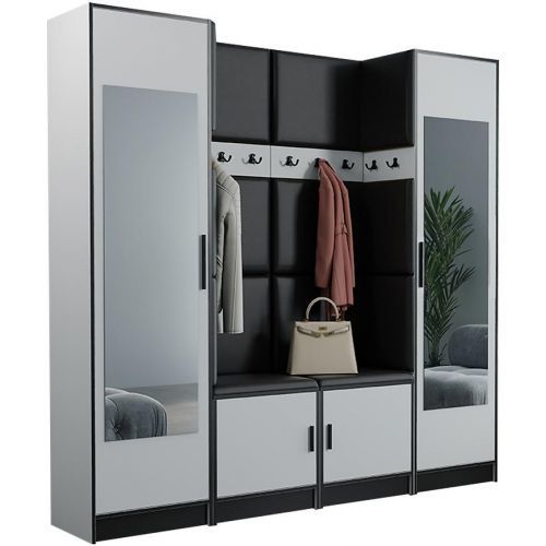 Predsieňový nábytok Roj 18 biela + Madryt 1100 ekokoža čierna