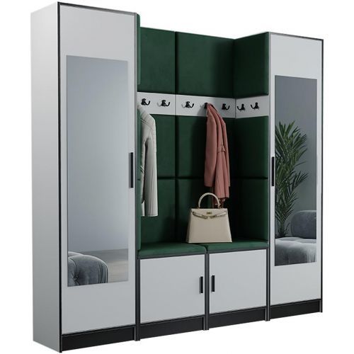 Predsieňový nábytok Roj 18 biela + Kronos 19 zelená