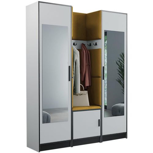 Predsieňový nábytok Roj 12 biela + Kronos 01 medová