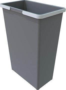 Elletipi Plastový kôš s rukoväťami BIG XL, 35 L, sivý, 53 × 22,5 × 37 cm