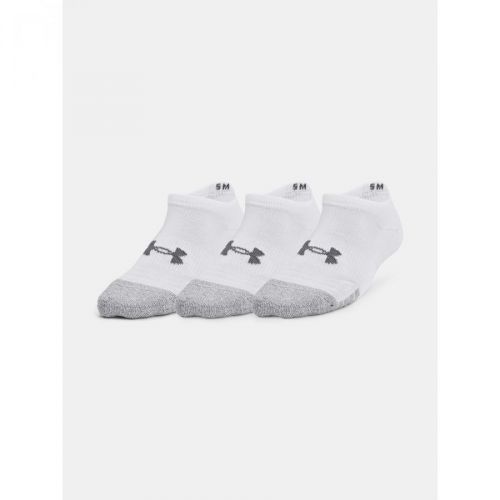 Under Armour Socks UA Heatgear 3pk No Show Yth-WHT - Unisex