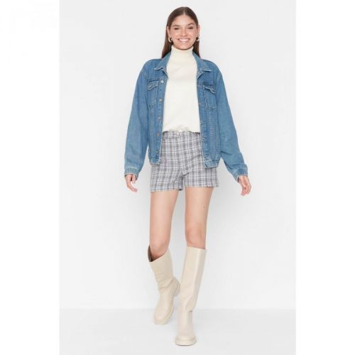 Trendyol Blue High Waist Shorts