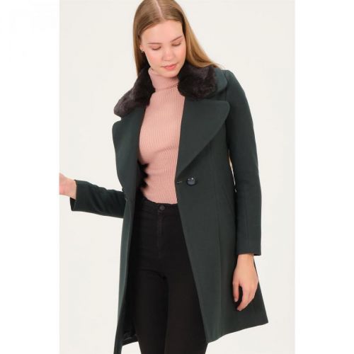 Z6643 DEWBERRY LADIES COAT-LIGHT GREEN