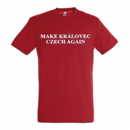 Tričko Make Královec Czech Again - červené, S