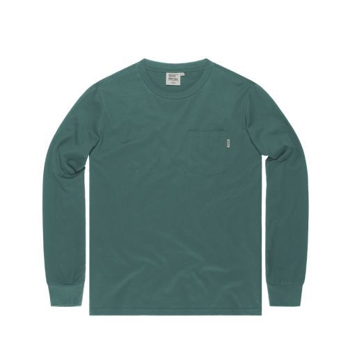 Tričko dlhé Vintage Industries Grant Pocket Long - modré, L