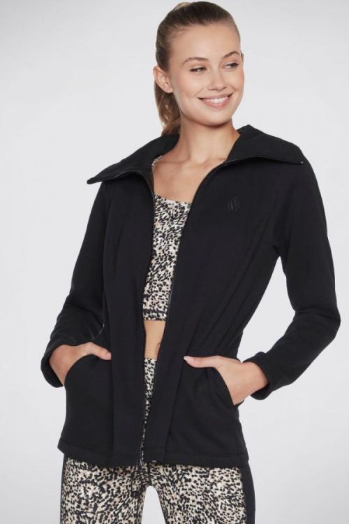 Smotanová mikina so zapínaním na zips Skechers Snuggle Jacket