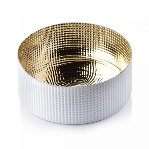 Dekorativní mísa Serenite 22,5 cm bílá/zlatá