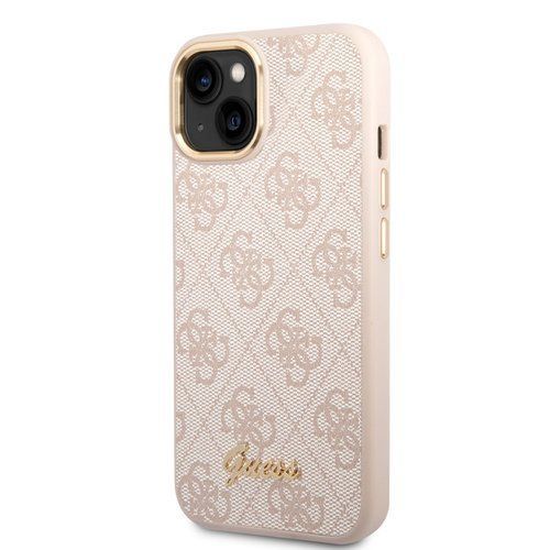 Guess PC/TPU 4G Metal Camera Outline Zadní Kryt pro iPhone 14 Pink