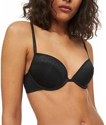Podprsenka push-up QF5145E 001 čierna - Calvin Klein 75DD čierna