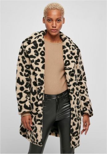 Urban Classics Ladies Oversized AOP Sherpa Coat sandleo - XS