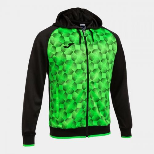 SUPERNOVA III ZIP-UP HOODIE BLACK FLUOR GREEN 2XL