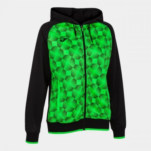 SUPERNOVA III ZIP-UP HOODIE BLACK FLUOR GREEN L