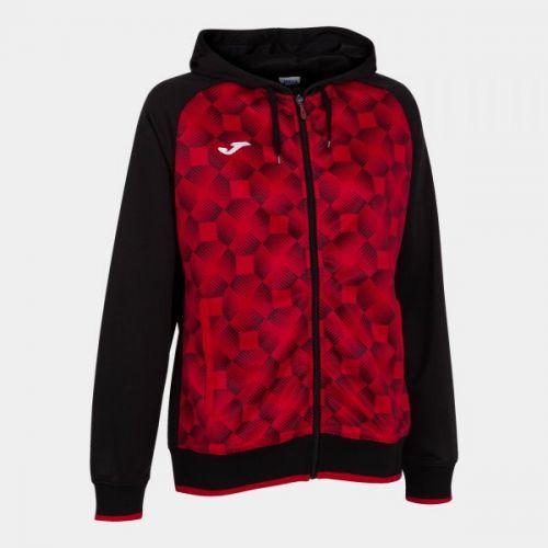 SUPERNOVA III ZIP-UP HOODIE BLACK RED 2XS