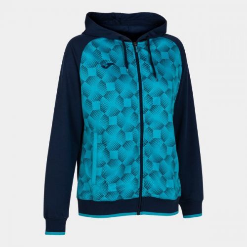 SUPERNOVA III ZIP-UP HOODIE NAVY FLUOR TURQUOISE 2XS