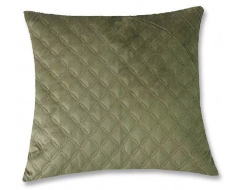 Dekoračný vankúš Christene 45x45 cm, zelený s kosoštvorcami%