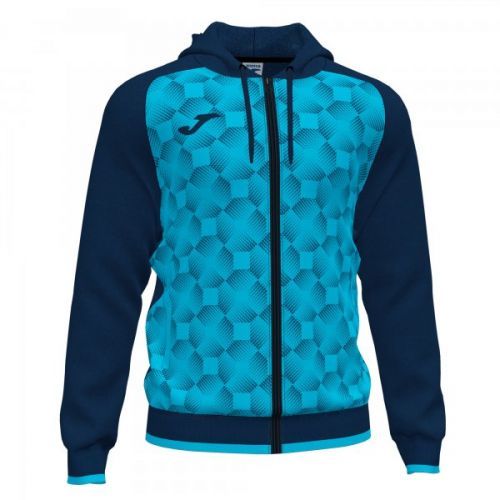 SUPERNOVA III ZIP-UP HOODIE NAVY FLUOR TURQUOISE 6XS