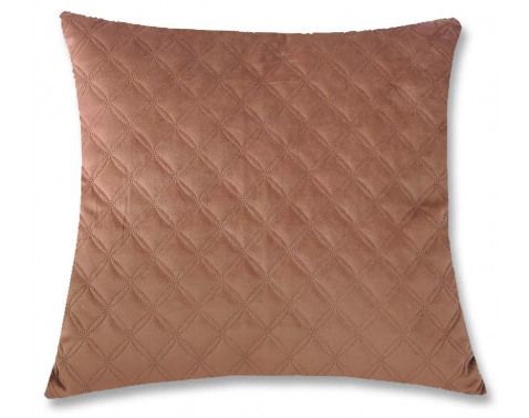 Dekoračný vankúš Christene 45x45 cm, hnedý s kosoštvorcami%