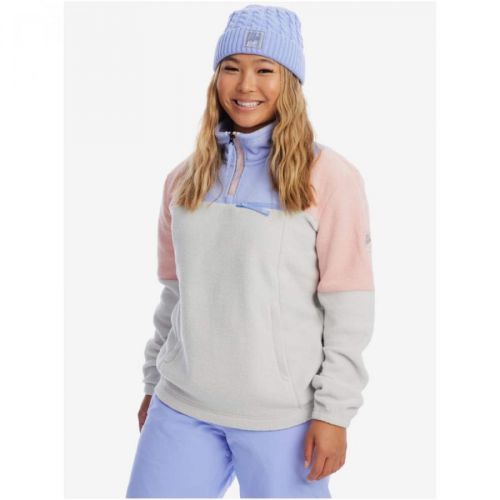 Light Grey Women's Fleece Sweatshirt Roxy Chloe Kim - Women